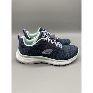 Skechers Flex Appeal 5.0‎ Modern Times Women's 6 Navy Multi Vegan Sneakers NIB